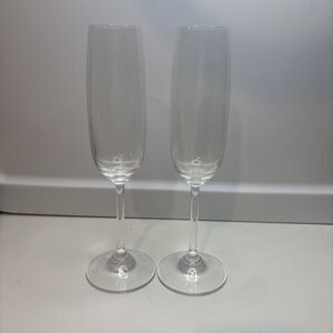 Marquis Waterford Vintage Fluted Champagne Glasses Stems 9 1/4" Set of two